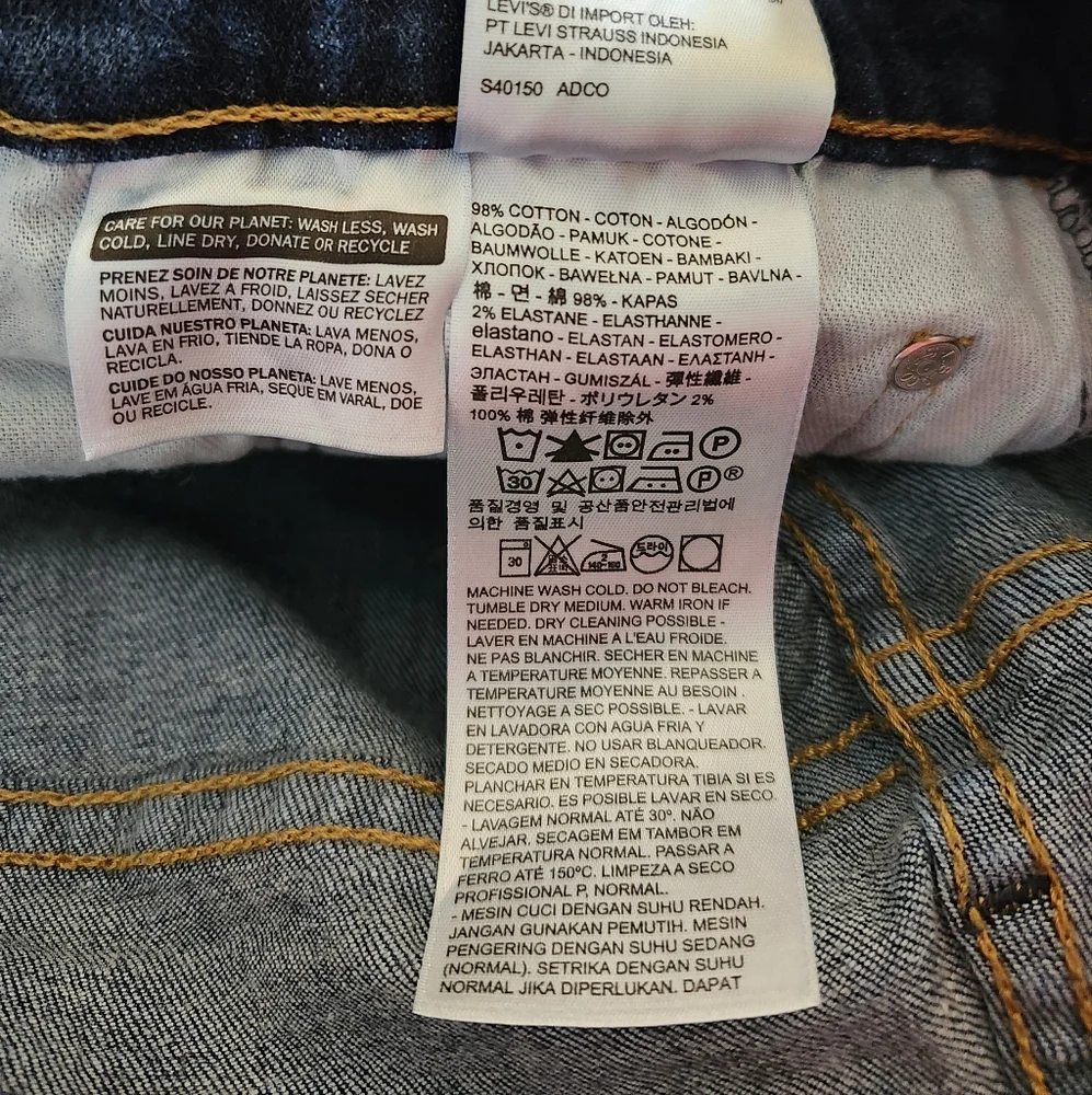 Levi's‎ 514 Men's Dark Wash Straight Leg Jeans Size 34x34
